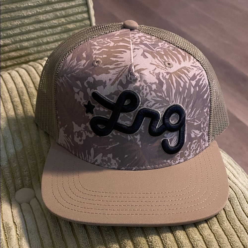LRG Floral Tan and Black Trucker Hat